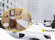 Заснеженный город, ванная комната