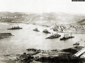 Затопленные российские корабли на рейде Порт-Артура