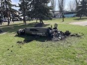 Части ракеты, которая взорвалась в Краматорске