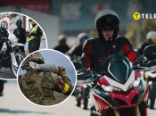 Мотоциклісти, військовий та поліція