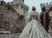 Торжественная свадебная процессия в средневековом городе (фото создано с помощью ИИ)