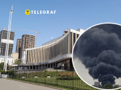 Дим неподалік Палацу "Україна"