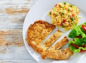 Отбивные с грибами и сыром