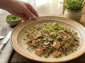 Гречка з куркою та грибами