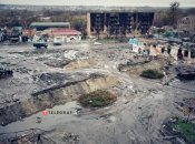 С воздуха повреждения Тростянца еще более впечатляющие