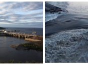 Киевская ГЭС (слева) и Каховская ГЭС (справа)