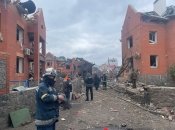 Наслідки авіаудару у Білій Церкві