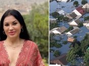 Елизавета Кружнова и затопленный район в Херсоне
