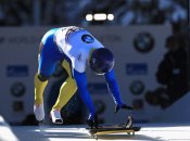 Гераскевич та сані для скелетону