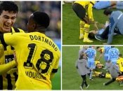 Поле в Дортмунде было очень скользким