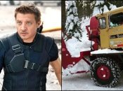 Джереми Реннер, известный как "Соколиный глаз", попал под снегоуборочную машину