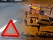 Автомобіль поліції перевернувся на бік