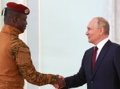 Владимир Путин с президентом переходного периода Республики Буркина-Фасо Ибраимом Траоре