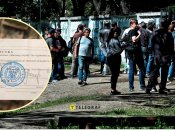 Очередь возле ТЦК