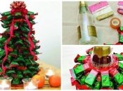 Есть идея! Как сделать ёлку из конфет (ФОТО)