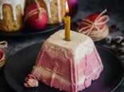 Необычная творожная паска с вишневым вареньем