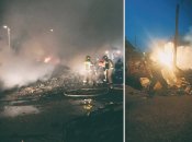 Рятувальники працювали вночі, намагаючись знайти серед палаючих завалів хоч когось уцілілого