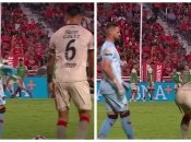 Паоло Гольц схватил мяч в руки после передачи вратаря