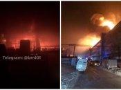 Ликвидировать пожар на предприятии прибыло более сотни спасателей