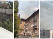 В Киеве случился сильный пожар