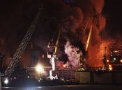 Пожежа на корветі "Проворний" у Санкт-Петербурзі