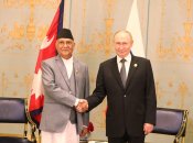 Фото: аккаунт Х.П. Шарма Оли в соцсети Х. Х.П. Шарма Оли и Владимир Путин