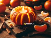 Свечка из мандаринки