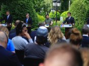 Лидеры пяти государств на брифинге в Киеве