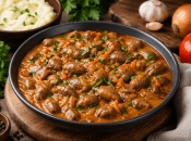 Гуляш з курячих сердечок