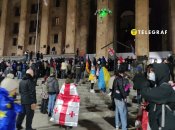 Демонстранты в Тбилиси