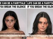 «Избитые» Кардашьян, Джоли и другие знаменитости в кампании против домашнего насилия