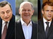 Марио Драги, Олаф Шольц, Эммануэль Макрон