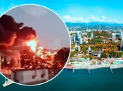 Последствия возгорания видны в нескольких километрах от эпицентра.