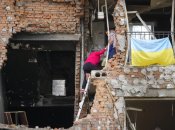 Разрушенное здание в Украине