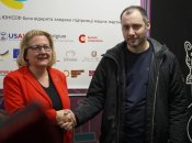 Міністерка з питань економічного співробітництва та розвитку Німеччини Свенья Шульце та глава Мінінфраструктури України Олександр Кубраков під час зустрічі в Одесі