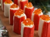 Рецепт новогодней закуски из крабовых палочек