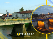 Пішохідний міст в центрі Ужгорода