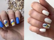 Ідеї красивого і модного патріотичного манікюру