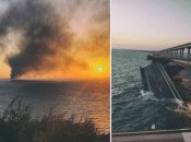 На Кримському мосту обвалилася частина дорожнього полотна