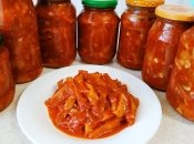 Лечо из кабачков и болгарского перца с чесноком