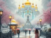 Снежный город весной