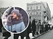 В своей речи девушка упомянула живую цепь единства 1990 года