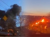 Масштабна пожежа у російському Іркутську після падіння винищувача