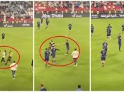 В последний момент фанатку остановил стюард