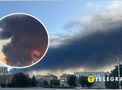 Дым после атаки на Кременчуг