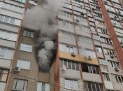 В Киеве на Троещине горела многоэтажка