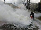 В Киеве таксисты устроили акцию против онлайн-сервиса Uber