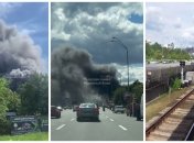 Дым виден на весь Киев: в столице сильный пожар, горит АЗС (видео)