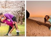 Влюбленная пара делает один и тот же снимок в различных странах мира (Фото)