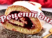 Рецепт дня: Бисквитный рулет на сметане, с джемом